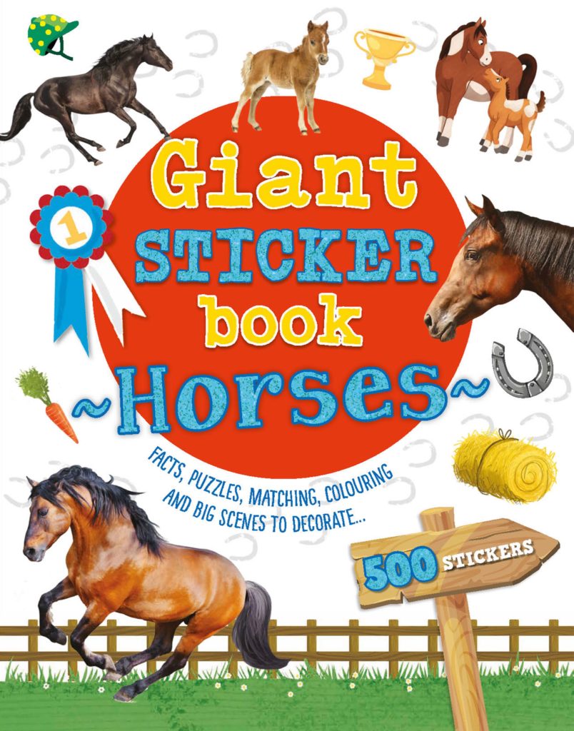 Giant Sticker Book Horses REBO International