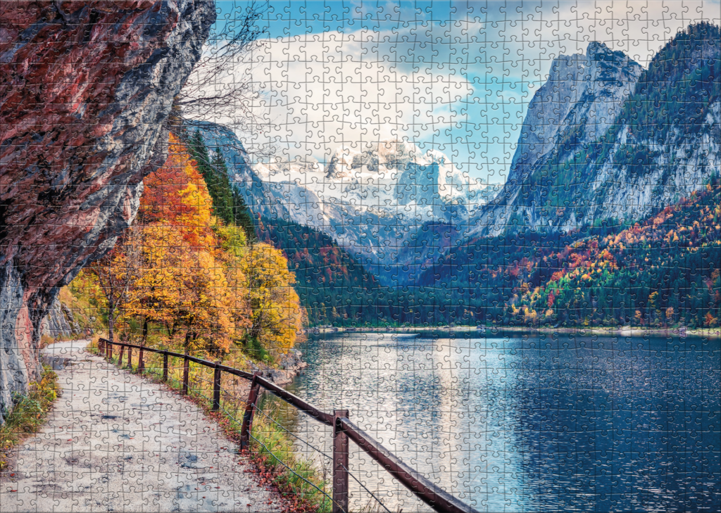 CASTORLAND Puzzle da 1500 pezzi, Gosausee, Austria, Vista montagna, Classico, Jigsaw, Puzzle, 1 set, 1500 pezzi, 1500 Count, per adulti